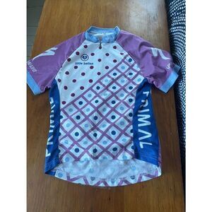 Girls primal specialized purple blue and white little Bellas bike shirt S